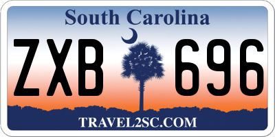 SC license plate ZXB696