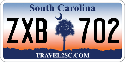 SC license plate ZXB702