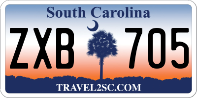 SC license plate ZXB705