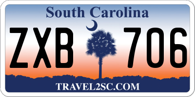 SC license plate ZXB706