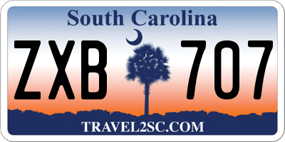 SC license plate ZXB707