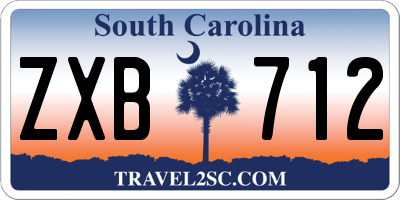 SC license plate ZXB712