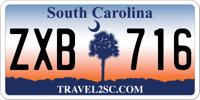 SC license plate ZXB716
