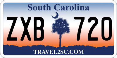 SC license plate ZXB720