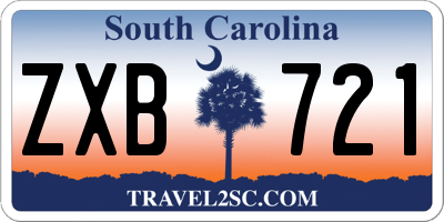 SC license plate ZXB721