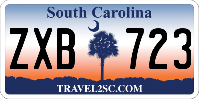 SC license plate ZXB723