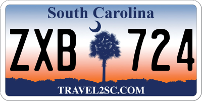 SC license plate ZXB724