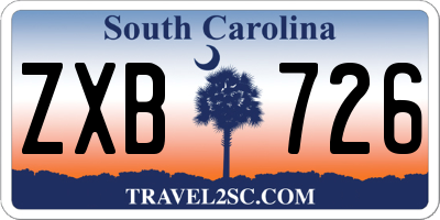 SC license plate ZXB726