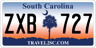 SC license plate ZXB727
