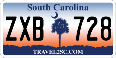 SC license plate ZXB728