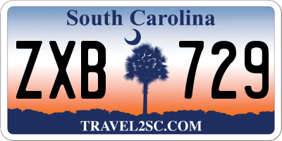 SC license plate ZXB729