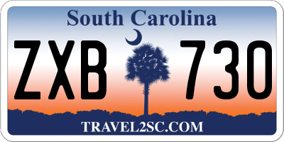 SC license plate ZXB730