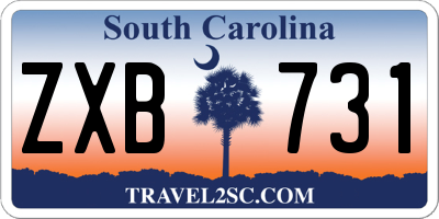 SC license plate ZXB731