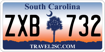 SC license plate ZXB732