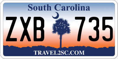 SC license plate ZXB735