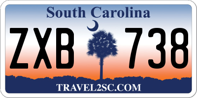 SC license plate ZXB738