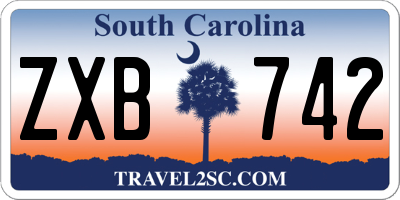 SC license plate ZXB742