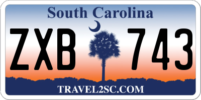 SC license plate ZXB743