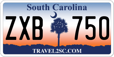 SC license plate ZXB750