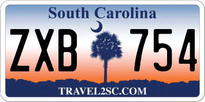 SC license plate ZXB754