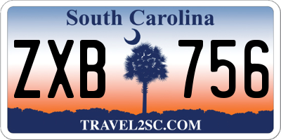 SC license plate ZXB756