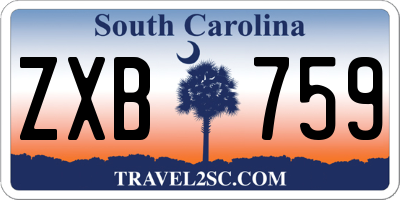 SC license plate ZXB759