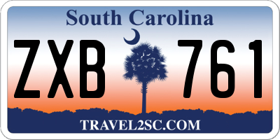 SC license plate ZXB761