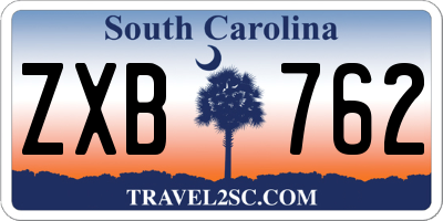 SC license plate ZXB762