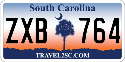 SC license plate ZXB764