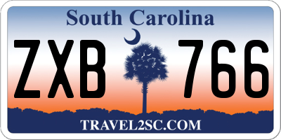 SC license plate ZXB766