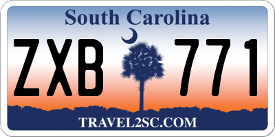 SC license plate ZXB771
