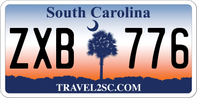 SC license plate ZXB776