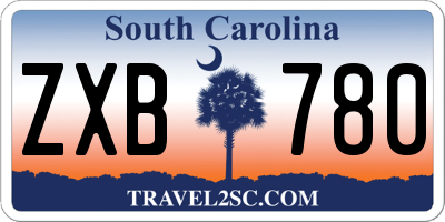 SC license plate ZXB780