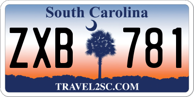 SC license plate ZXB781