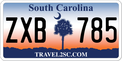 SC license plate ZXB785