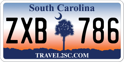 SC license plate ZXB786