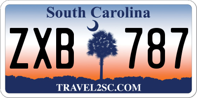 SC license plate ZXB787