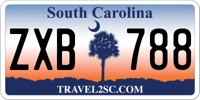 SC license plate ZXB788