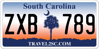 SC license plate ZXB789