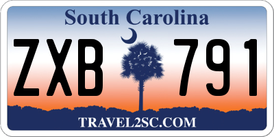 SC license plate ZXB791