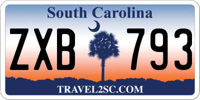 SC license plate ZXB793