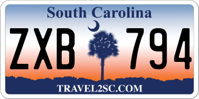 SC license plate ZXB794