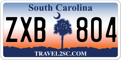 SC license plate ZXB804
