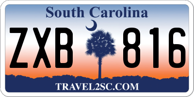 SC license plate ZXB816