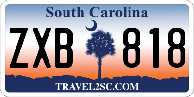 SC license plate ZXB818
