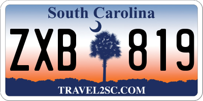 SC license plate ZXB819