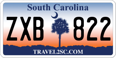 SC license plate ZXB822