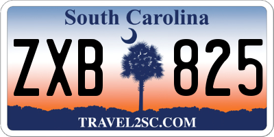 SC license plate ZXB825