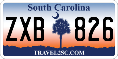 SC license plate ZXB826