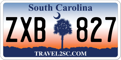 SC license plate ZXB827